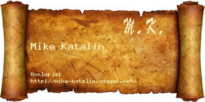 Mike Katalin névjegykártya