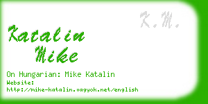 katalin mike business card